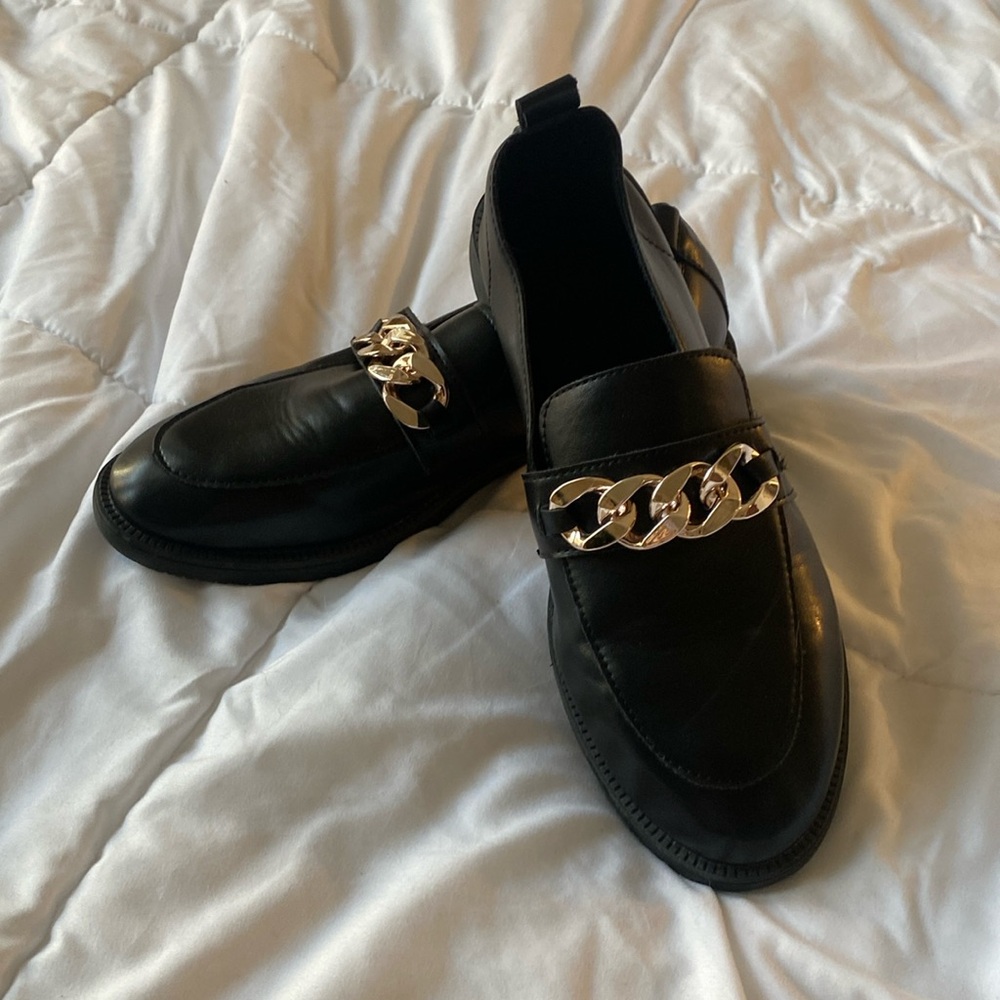 Black loafers